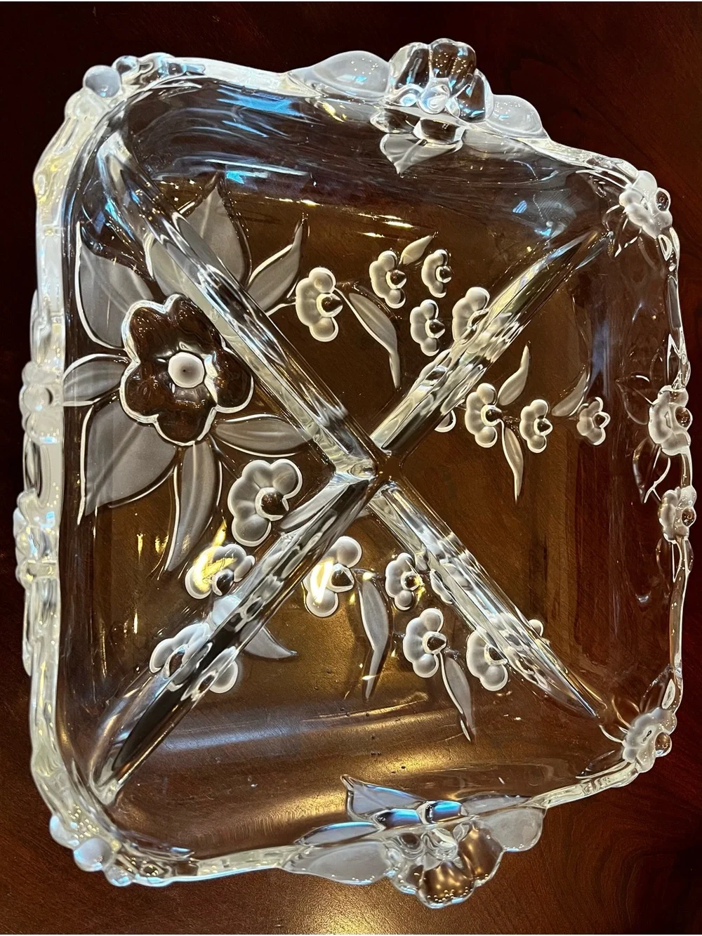 Vintage Walther Glas Maria Crystal Serving Dish